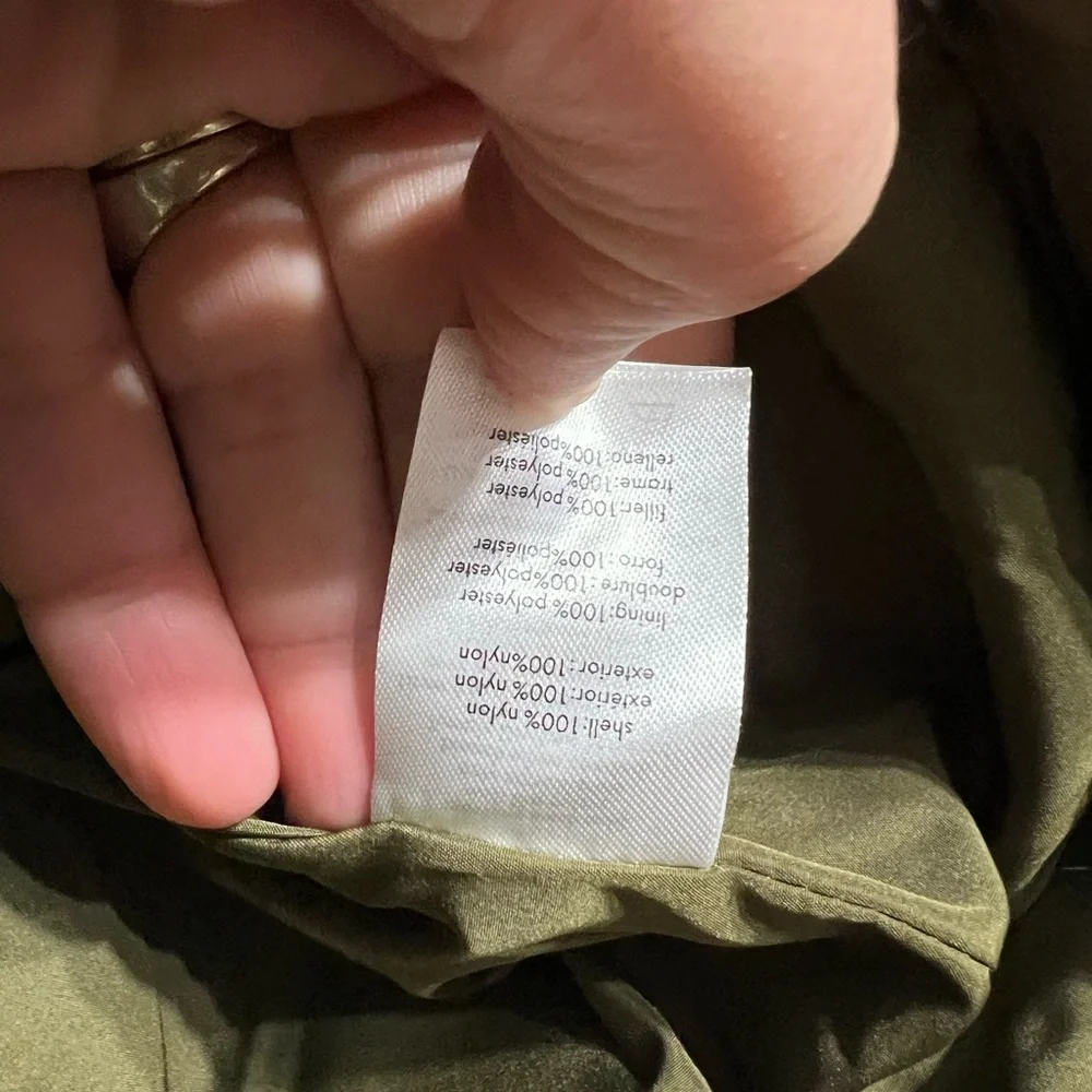 WeWoreWhat Convertible Vest Coat Zip Off Sleeve Puffer Coat in Olive - Picture 6 of 6